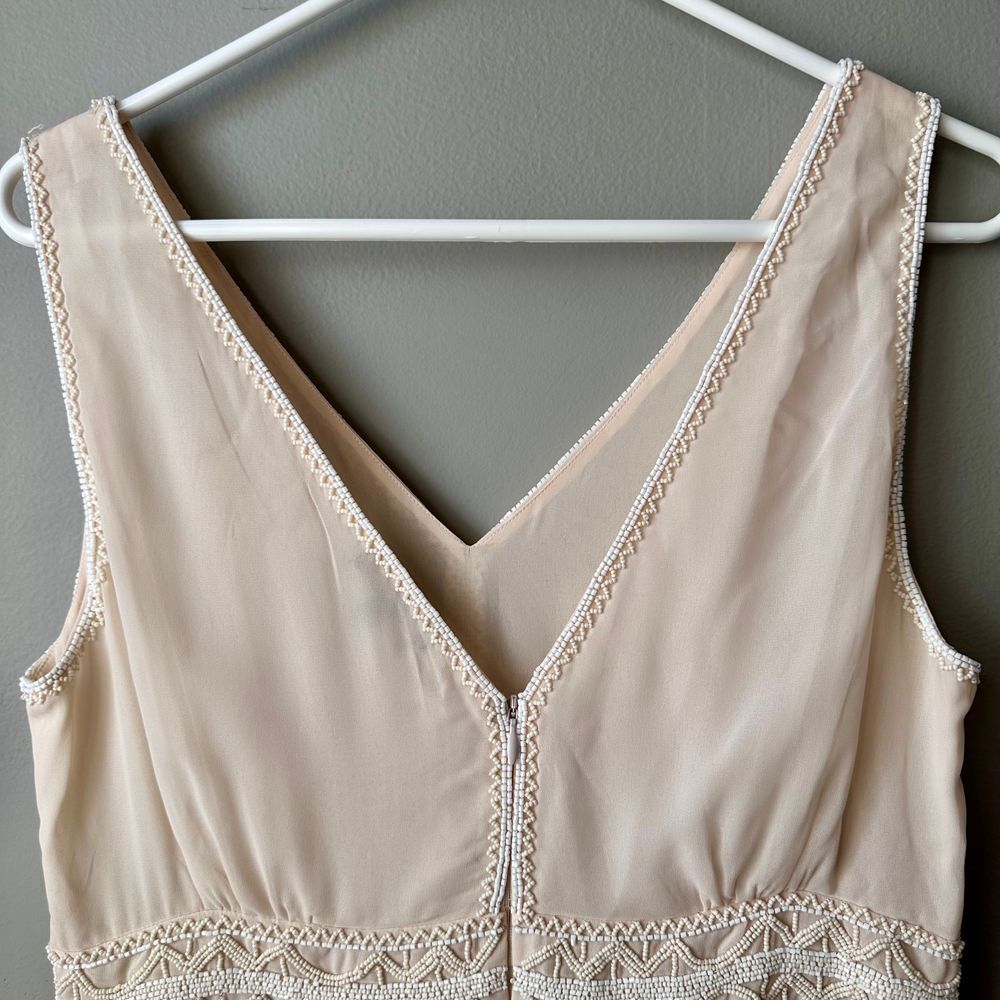 Massimo Dutti Midi Dress 6 Pink Beads Pleated Boho Romantic Dainty Fairy Ballet - Picture 8 of 12
